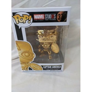 Funko POP! Marvel Studio's 10th Anniversary: Gold Chrome Captain America #377